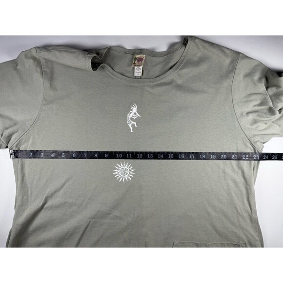 Vintage Cactus California Tunic Dress Womens XL Green Kokopelli Art Made in USA - Picture 9 of 12